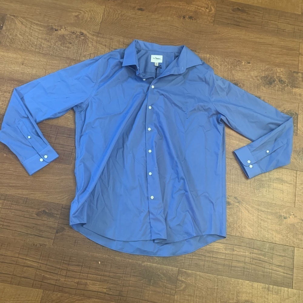 NWT men’s size 2XBT button down dress shirt blue buttons